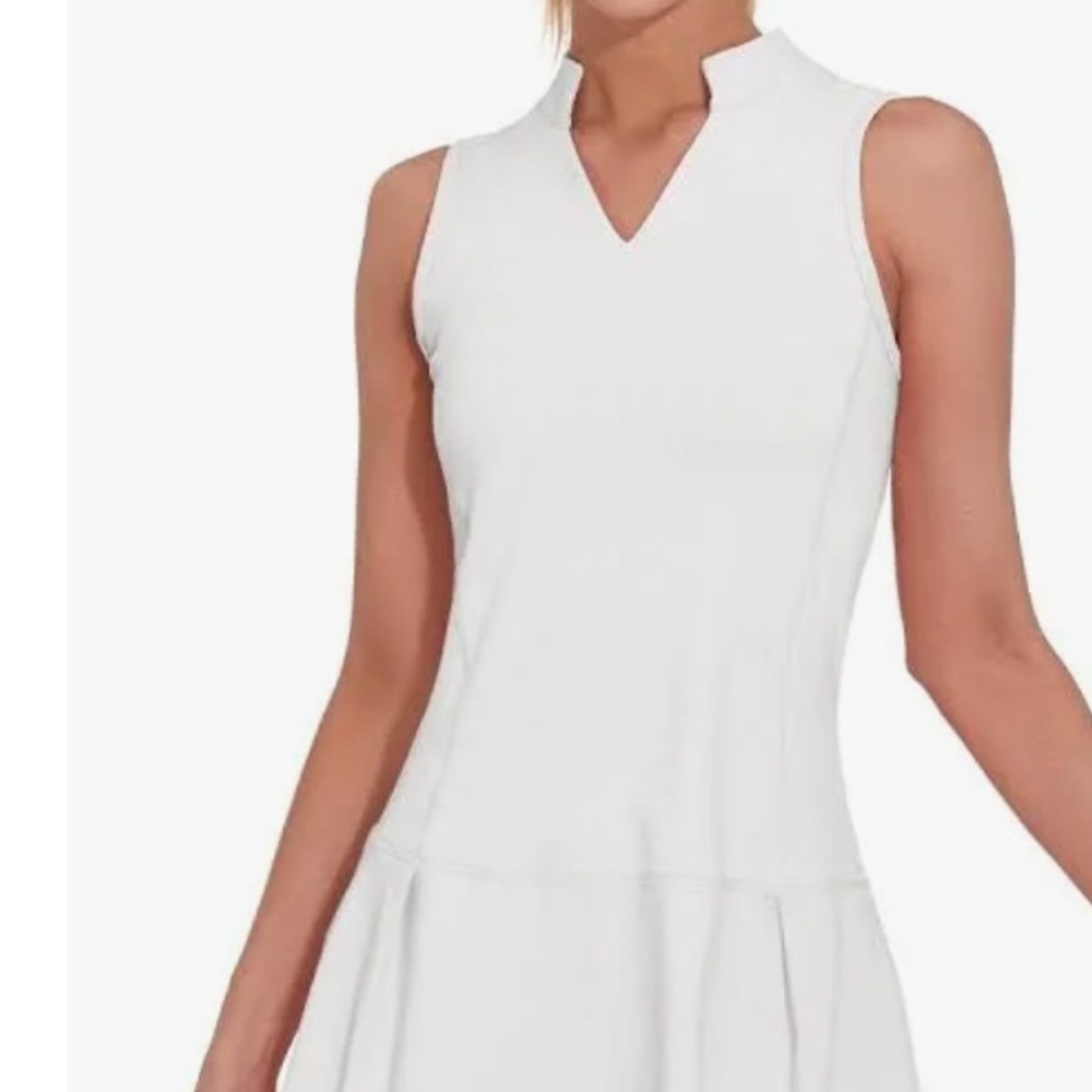 Moteepi white athletic sleeveless workout dress